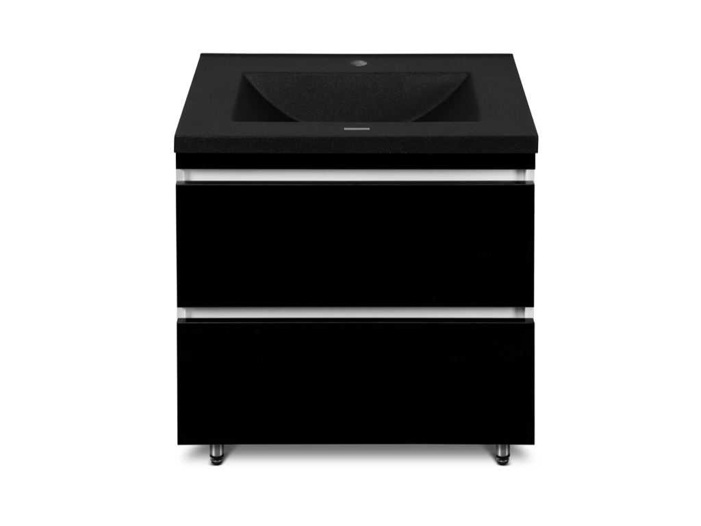 Bază mobilier cu lavoar 700 x 480 mm panel negru - aquatoria
