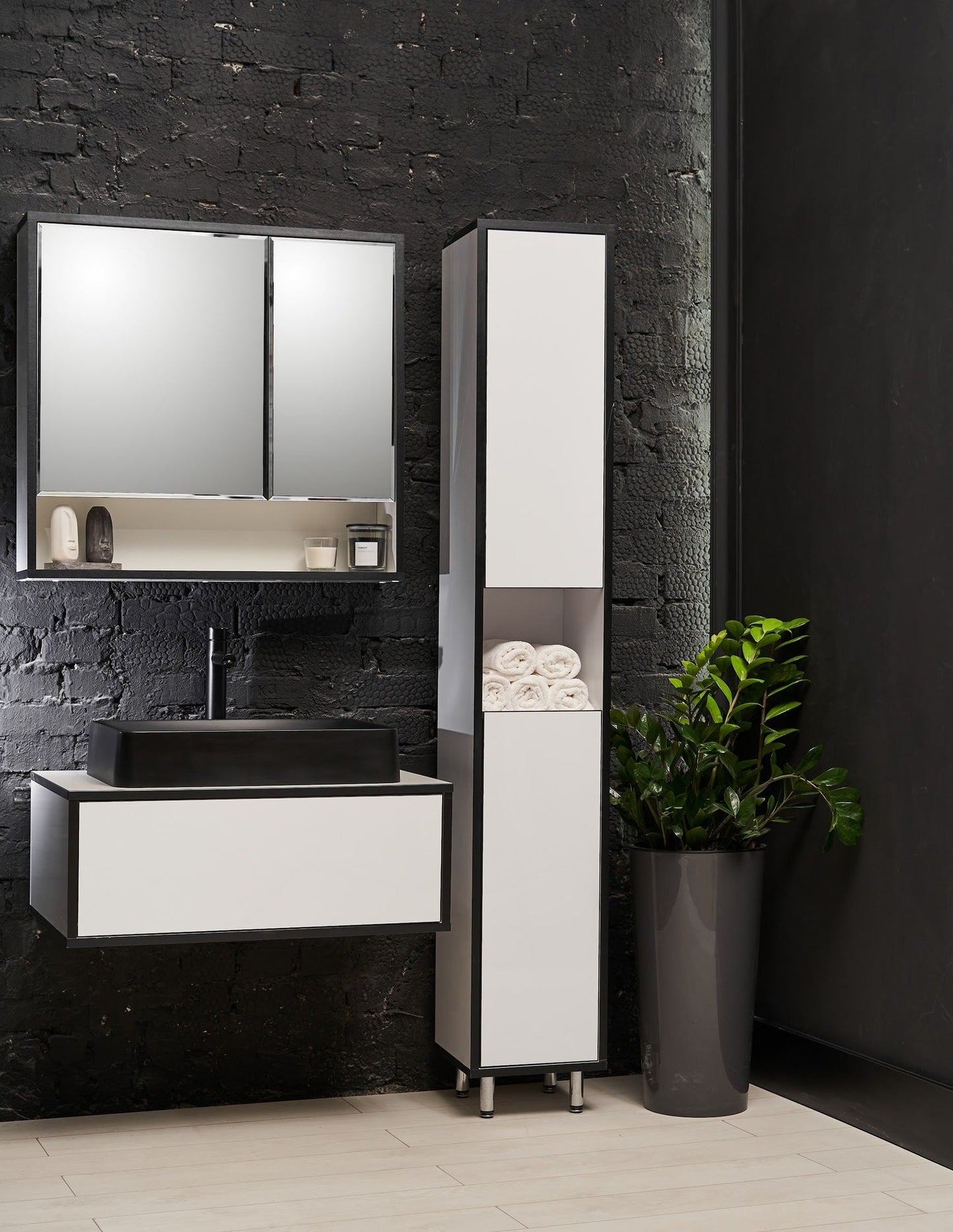 Dulap baie 152 ECLIPSE U 300x1900