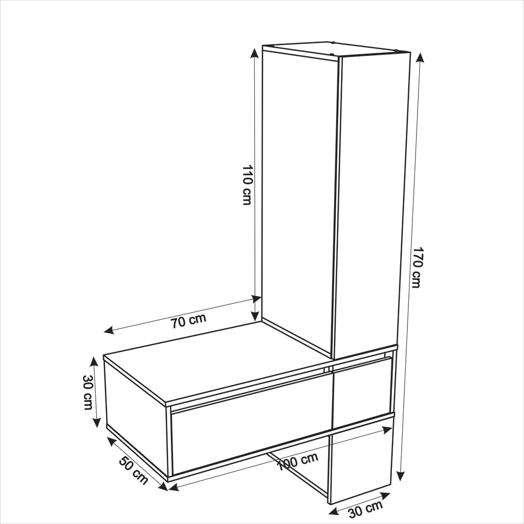 Set (4 în 1) 62.01 SIRIUS 1000x500 L/R