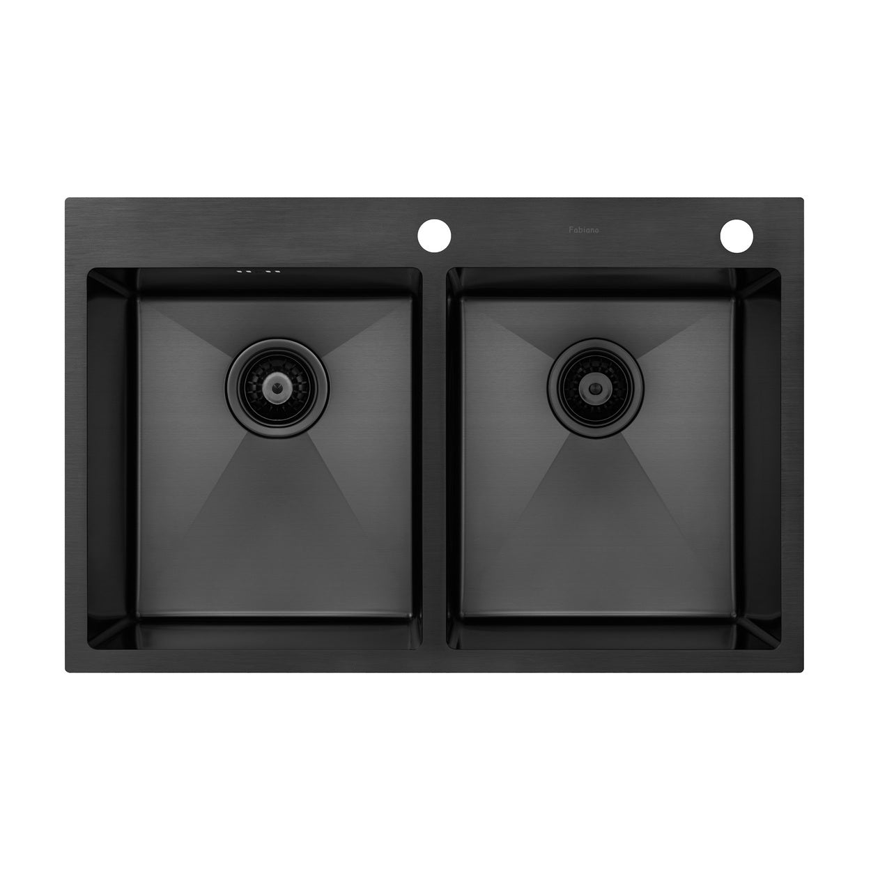 Chiuvetă Nano PVD 78 x 50 / 20 mm + baterie + dozator Black