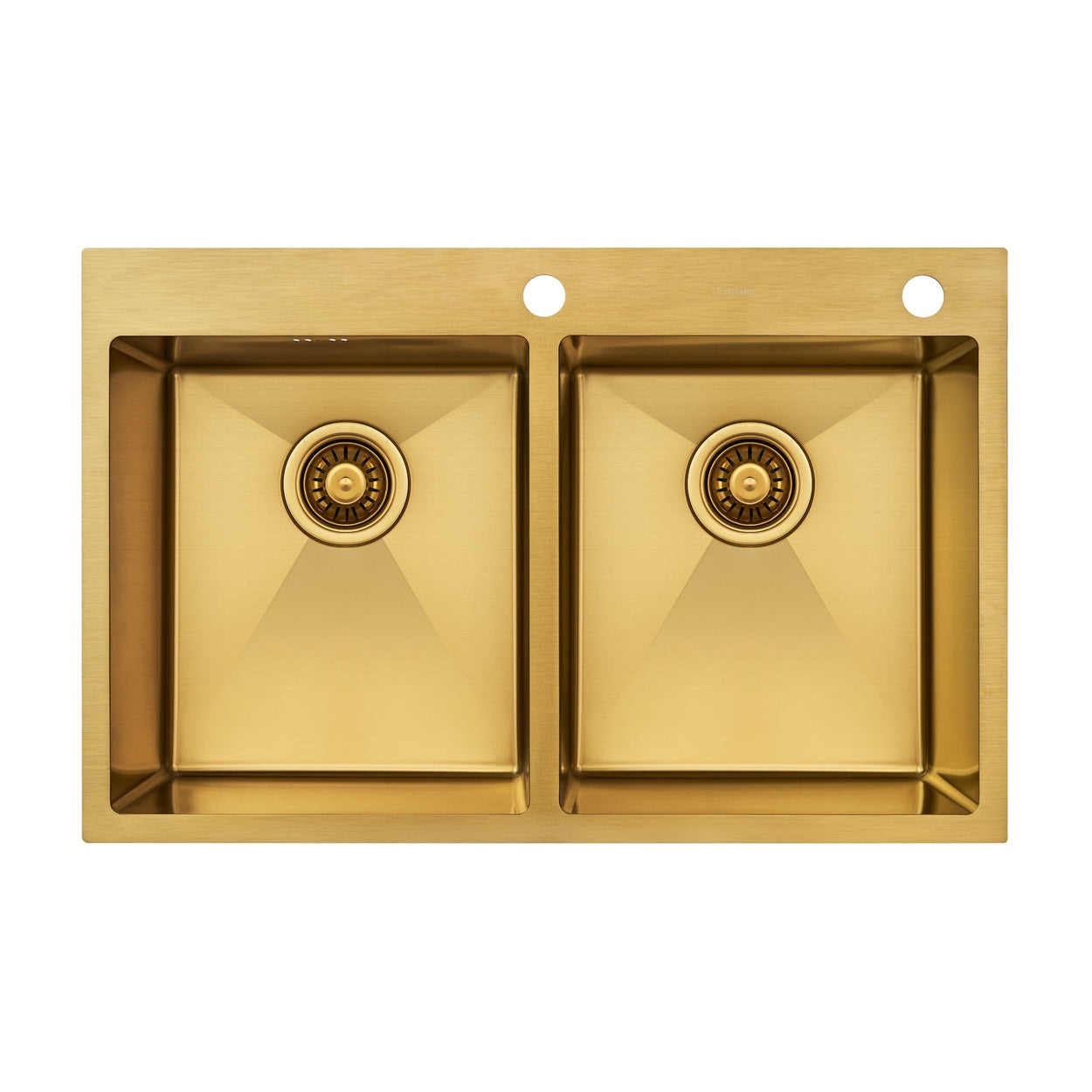 Chiuvetă Nano PVD 78 x 50 / 20 mm + baterie + dozator Gold