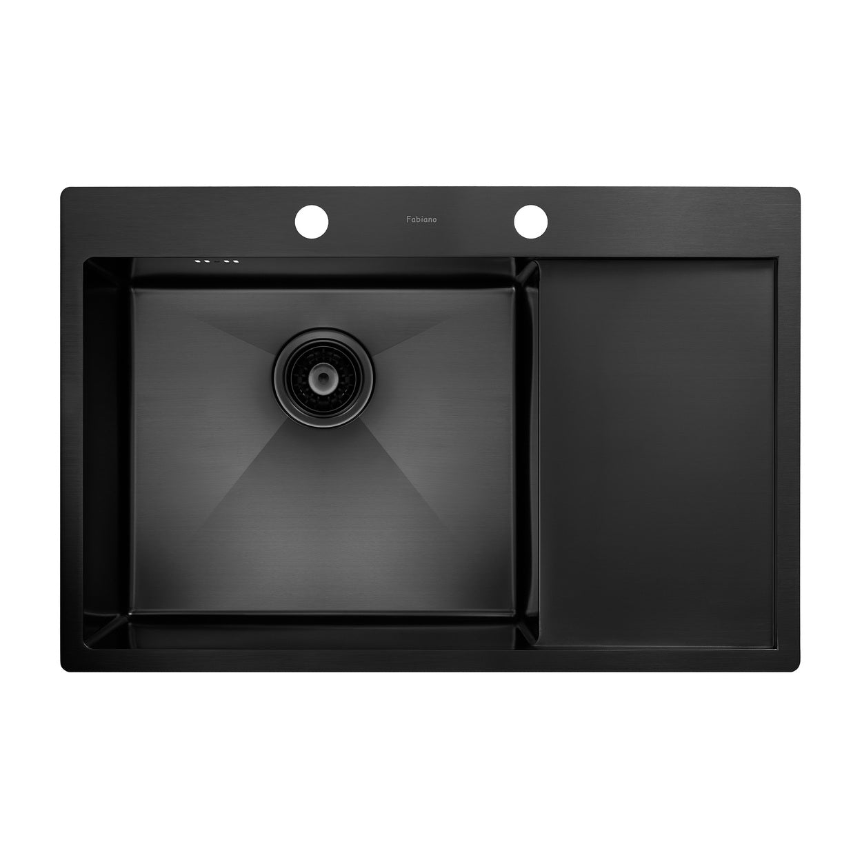 Chiuvetă Nano PVD 78 x 51 mm + baterie + dozator Black