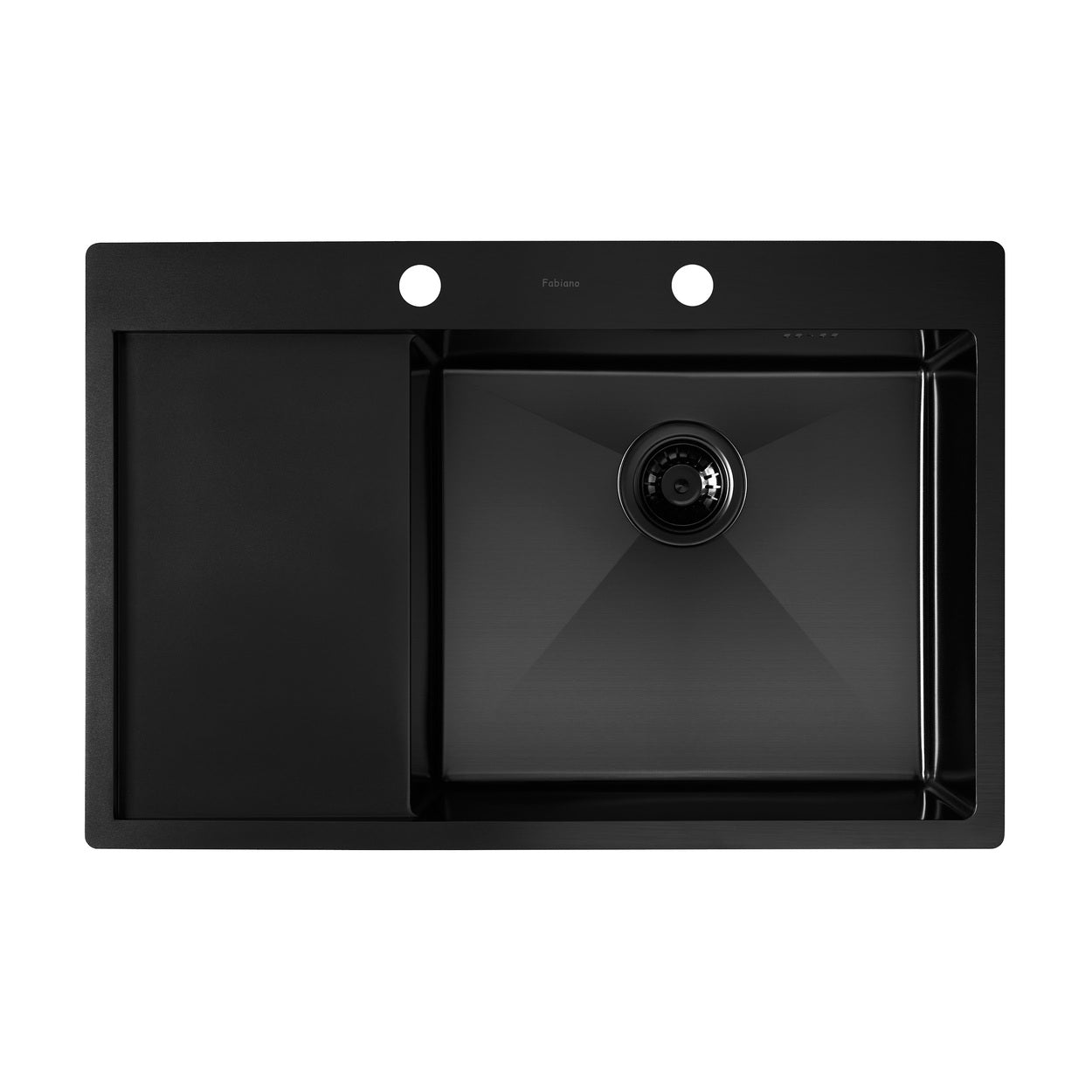 Chiuvetă Nano PVD 78 x 51 mm + baterie + dozator Black