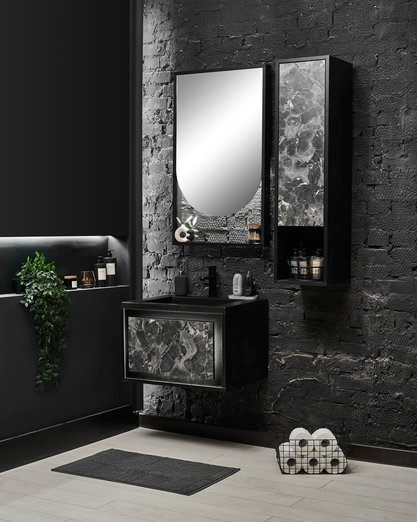 Dulap baie 151 NERO F 300x1150
