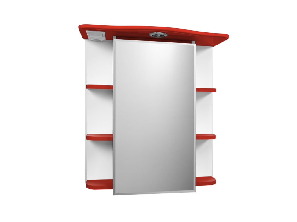 Oglindă dulap 700 raft roșu - aquatoria