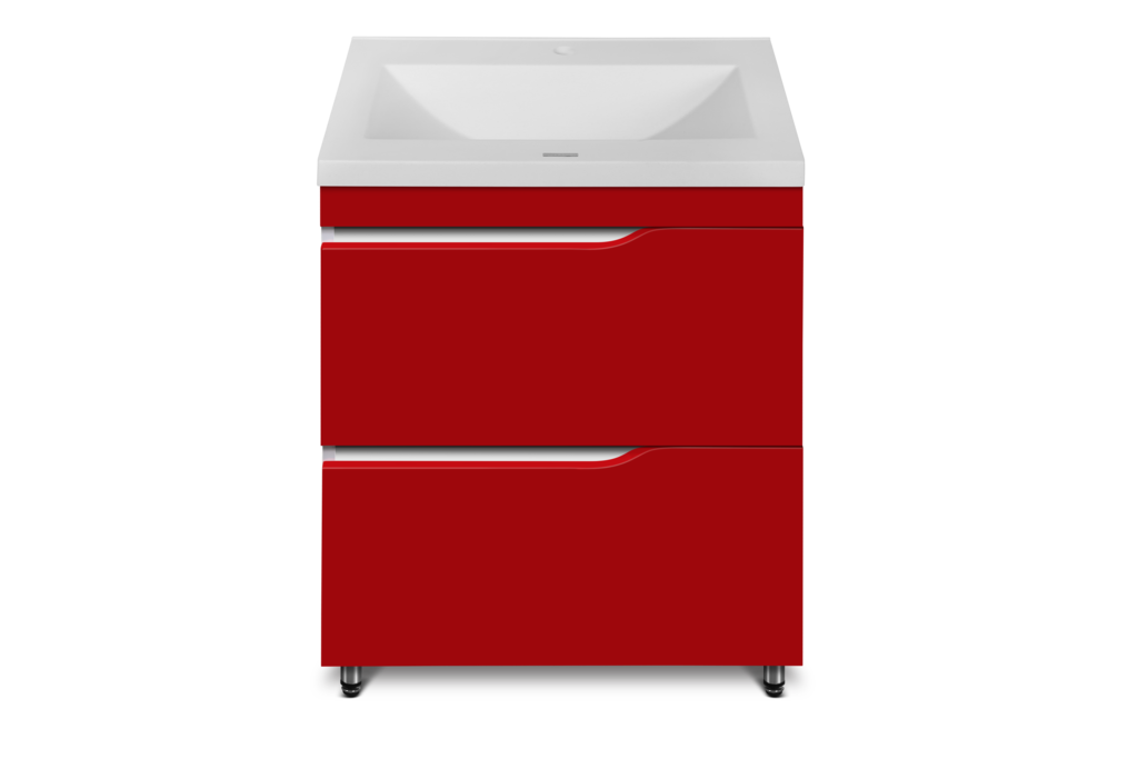 Bază mobilier cu lavoar 600 x 460 mm Сlassic roșu - aquatoria